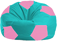 Бескаркасное кресло Flagman Мяч Стандарт М1.1-295 (бирюзовый/розовый) - 