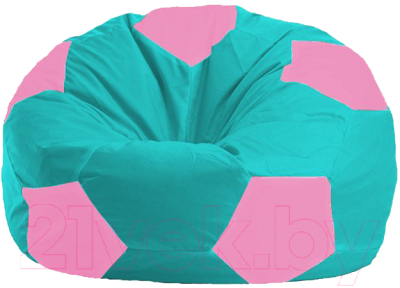 Бескаркасное кресло Flagman Мяч Стандарт М1.1-295 (бирюзовый/розовый)