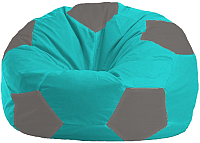 Бескаркасное кресло Flagman Мяч Стандарт М1.1-292 (бирюзовый/серый) - 