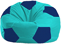Бескаркасное кресло Flagman Мяч Стандарт М1.1-291 (бирюзовый/синий) - 