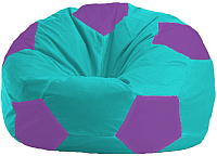 Бескаркасное кресло Flagman Мяч Стандарт М1.1-290 (бирюзовый/сиреневый) - 