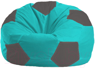 Бескаркасное кресло Flagman Мяч Стандарт М1.1-287 (бирюзовый/тёмно-серый)