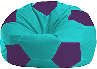 Бескаркасное кресло Flagman Мяч Стандарт М1.1-285 (бирюзовый/фиолетовый) - 