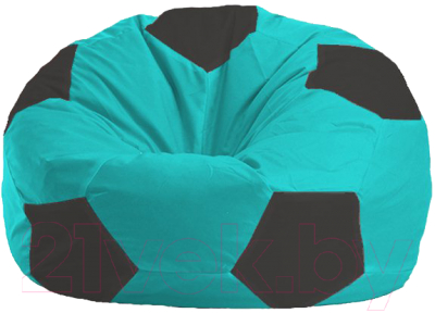 Бескаркасное кресло Flagman Мяч Стандарт М1.1-283 (бирюзовый/чёрный)
