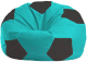 Бескаркасное кресло Flagman Мяч Стандарт М1.1-283 (бирюзовый/чёрный) - 