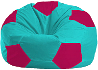 Бескаркасное кресло Flagman Мяч Стандарт М1.1-284 (бирюзовый/малиновый) - 