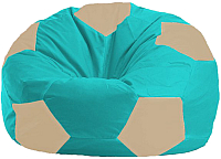 Бескаркасное кресло Flagman Мяч Стандарт М1.1-293 (бирюзовый/светло-бежевый) - 
