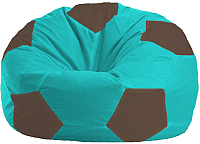 Бескаркасное кресло Flagman Мяч Стандарт М1.1-298 (бирюзовый/коричневый) - 