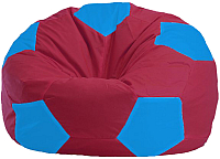 Бескаркасное кресло Flagman Мяч Стандарт М1.1-310 (бордовый/голубой) - 