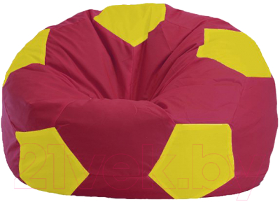 Бескаркасное кресло Flagman Мяч Стандарт М1.1-309 (бордовый/жёлтый)