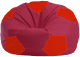 Бескаркасное кресло Flagman Мяч Стандарт М1.1-308 (бордовый/красный) - 