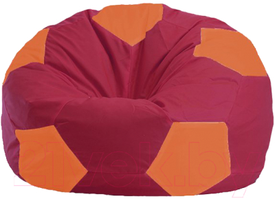 Бескаркасное кресло Flagman Мяч Стандарт М1.1-307 (бордовый/оранжевый)