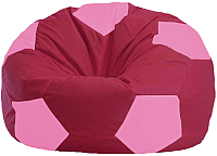 Бескаркасное кресло Flagman Мяч Стандарт М1.1-306 (бордовый/розовый) - 