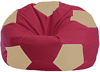 Бескаркасное кресло Flagman Мяч Стандарт М1.1-304 (бордовый/светло-бежевый) - 