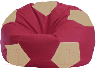 Бескаркасное кресло Flagman Мяч Стандарт М1.1-304 (бордовый/светло-бежевый)
