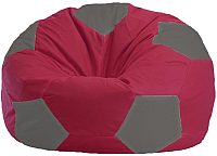 Бескаркасное кресло Flagman Мяч Стандарт М1.1-303 (бордовый/серый) - 