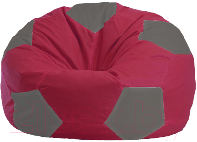 Бескаркасное кресло Flagman Мяч Стандарт М1.1-303 (бордовый/серый)