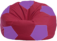 Бескаркасное кресло Flagman Мяч Стандарт М1.1-302 (бордовый/сиреневый) - 