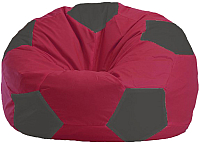 Бескаркасное кресло Flagman Мяч Стандарт М1.1-300 (бордовый/тёмно-серый) - 