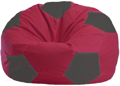 Бескаркасное кресло Flagman Мяч Стандарт М1.1-300 (бордовый/тёмно-серый)
