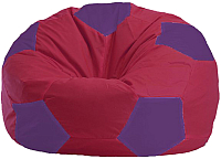 Бескаркасное кресло Flagman Мяч Стандарт М1.1-453 (бордовый/фиолетовый) - 