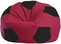 Бескаркасное кресло Flagman Мяч Стандарт М1.1-299 (бордовый/чёрный) - 