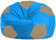 Бескаркасное кресло Flagman Мяч Стандарт М1.1-275 (голубой/бежевый) - 