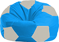Бескаркасное кресло Flagman Мяч Стандарт М1.1-282 (голубой/белый) - 