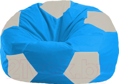 Бескаркасное кресло Flagman Мяч Стандарт М1.1-282 (голубой/белый)