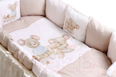 

Комплект постельный в кроватку Lappetti, Little Mouse 6 предметов / 6070