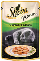 

Влажный корм для кошек, Pleasure с курицей и индейкой