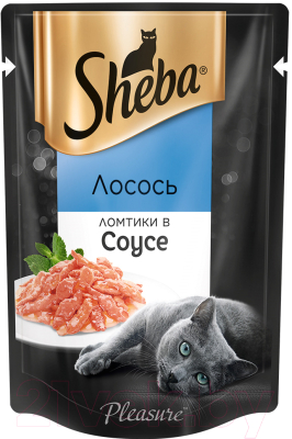 Влажный корм для кошек Sheba Pleasure Ломтики из лосося в соусе (85г)