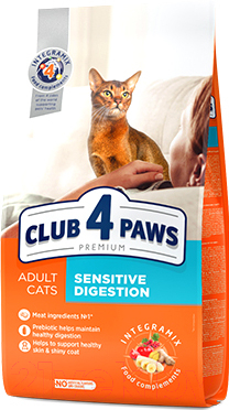 Сухой корм для кошек Club 4 Paws Premium с чувствительным пищеварением (14кг)