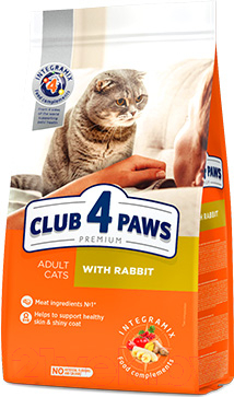 Сухой корм для кошек Club 4 Paws Premium с кроликом (14кг)