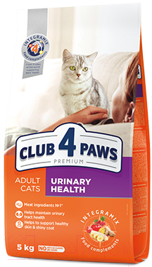Сухой корм для кошек Club 4 Paws Premium поддержка здоровья мочеиспускательной системы (5кг)