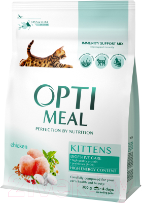 Сухой корм для кошек Optimeal Kittens с курицей (4кг)