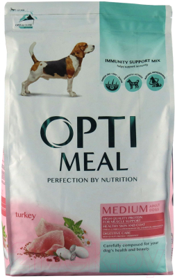 Сухой корм для собак Optimeal Medium Adult с индейкой (12кг)