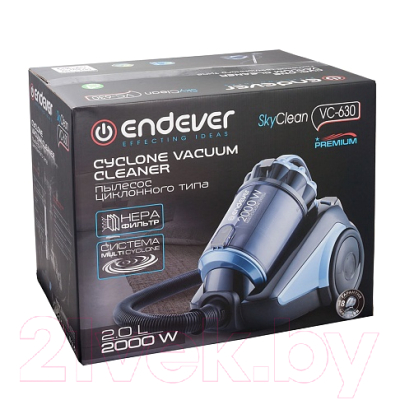 Пылесос Endever SkyClean VC-630 (серый/голубой)