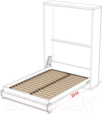 Шкаф-кровать трансформер Макс Стайл Kart 36мм 140x200 (белый базовый W908 ST2)