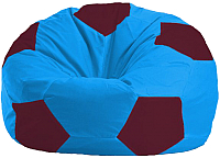 Бескаркасное кресло Flagman Мяч Стандарт М1.1-281 (голубой/бордовый) - 