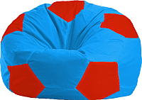 Бескаркасное кресло Flagman Мяч Стандарт М1.1-279 (голубой/красный) - 