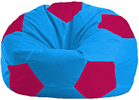 Бескаркасное кресло Flagman Мяч Стандарт М1.1-268 (голубой/малиновый) - 