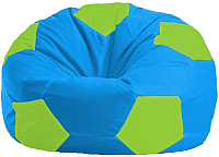 Бескаркасное кресло Flagman Мяч Стандарт М1.1-276 (голубой/салатовый) - 