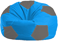 Бескаркасное кресло Flagman Мяч Стандарт М1.1-270 (голубой/темно-серый) - 