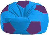 Бескаркасное кресло Flagman Мяч Стандарт М1.1-269 (голубой/фиолетовый) - 