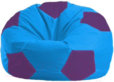 Бескаркасное кресло Flagman Мяч Стандарт М1.1-269 (голубой/фиолетовый)