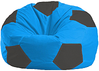 Бескаркасное кресло Flagman Мяч Стандарт М1.1-267 (голубой/черный) - 