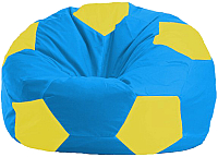 Бескаркасное кресло Flagman Мяч Стандарт М1.1-280 (голубой/желтый) - 