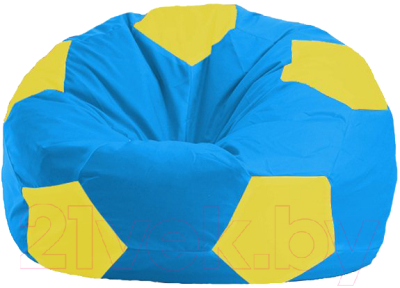 Бескаркасное кресло Flagman Мяч Стандарт М1.1-280 (голубой/желтый)