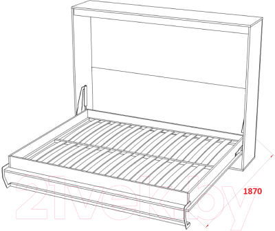 Шкаф-кровать трансформер Макс Стайл Strada 18мм 160x200 (белый базовый W908 ST2)